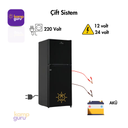 Çift Sistem Cool Life 120 Litre Siyah Buzdolabı 12/24/220 Volt