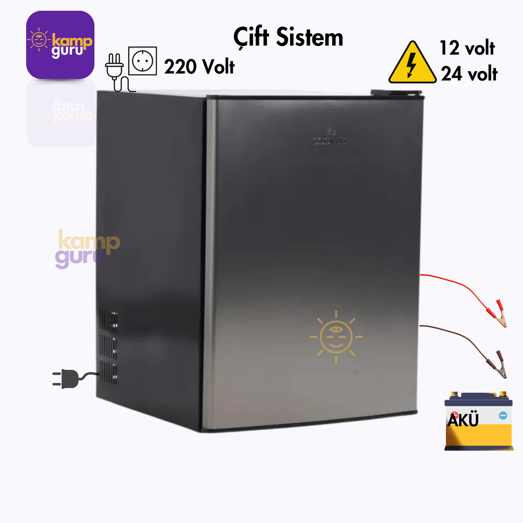 Çift Sistem Cool Life  71 Litre Antrasit Buzdolabı 12/24/220 V