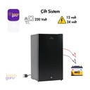 Çift Sistem Cool Life 90 Litre Siyah Buzdolabı 12/24/220 Volt