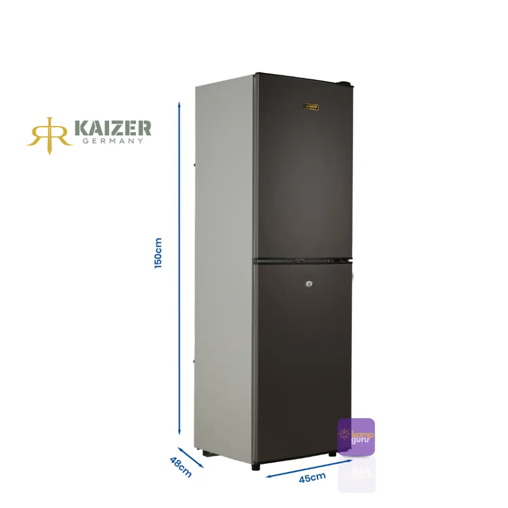 KAiZER Germany 140 Litre Buzdolabı ALTTAN BUZLUK -SİYAH 12 volt / 24 volt