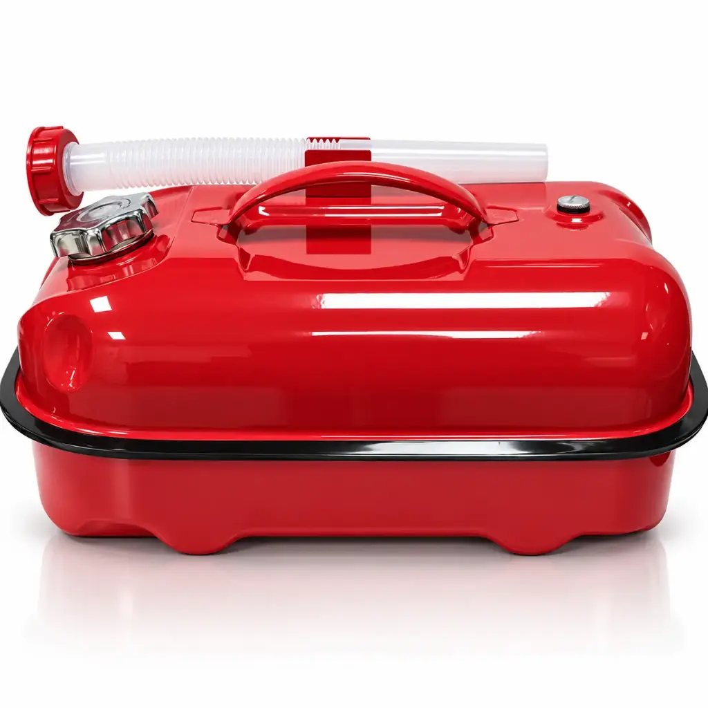 Wekstrom Germany 11 Litre Metal Yakıt Bidonu – 1 mm Sac, Genleşme Kapaklı, Benzin Mazot Yağ İçin, Kırmızı