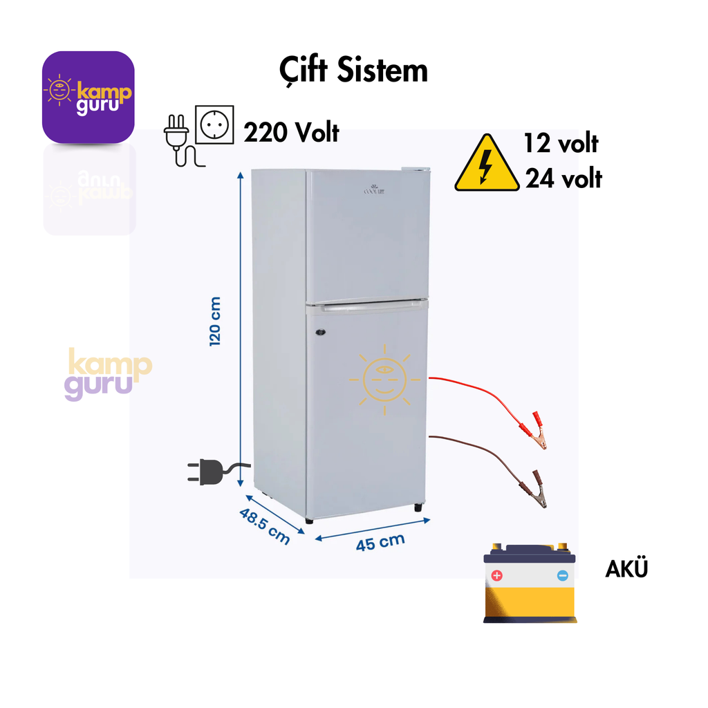 Çift Sistem Cool Life 120 L Beyaz Buzdolabı