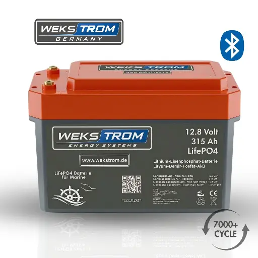 WEKSTROM GERMANY Lityum Demir Fosfat Akü 12,8 V 315 Ah LiFePO4 Bluetooth