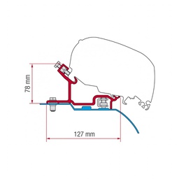 [98655-656] Fiamma F65 H3 Yüksek Tavan Montaj Braketi (Ducato, Jumper, Boxer / 06.2006 sonrası)