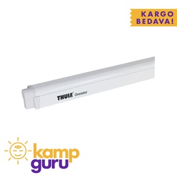 [KG-TRMS-THL-4900-4M-BYZ] Thule Omnistor 4900 Beyaz Kasalı Tente (4 × 2,5 m / Çizgili Gri Kumaş)